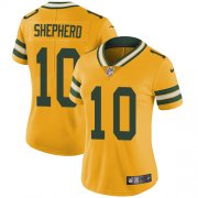 Wholesale Cheap Nike Packers #10 Darrius Shepherd Yellow Women's Stitched NFL Limited Rush Jersey