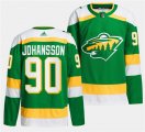 Cheap Men's Minnesota Wild #90 Marcus Johansson Green 2023-24 Stitched Jersey