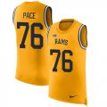 Wholesale Cheap Nike Rams #76 Orlando Pace Gold Men's Stitched NFL Limited Rush Tank Top Jersey