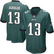 Wholesale Cheap Nike Eagles #13 Nelson Agholor Midnight Green Team Color Youth Stitched NFL New Elite Jersey