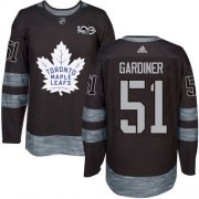 Wholesale Cheap Adidas Maple Leafs #51 Jake Gardiner Black 1917-2017 100th Anniversary Stitched NHL Jersey