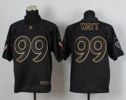 Wholesale Cheap Nike Texans #99 J.J. Watt Black Gold No. Fashion Men's Stitched NFL Elite Jersey