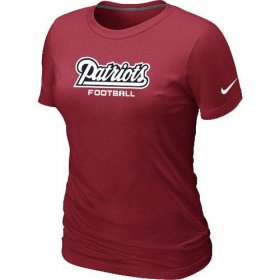 Wholesale Cheap Women\'s Nike New England Patriots Sideline Legend Authentic Font T-Shirt Red