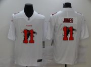 Wholesale Cheap Men's Atlanta Falcons #11 Julio Jones White 2020 Shadow Logo Vapor Untouchable Stitched NFL Nike Limited Jersey