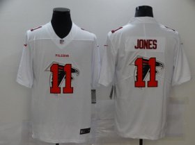 Wholesale Cheap Men\'s Atlanta Falcons #11 Julio Jones White 2020 Shadow Logo Vapor Untouchable Stitched NFL Nike Limited Jersey