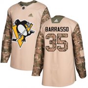 Wholesale Cheap Adidas Penguins #35 Tom Barrasso Camo Authentic 2017 Veterans Day Stitched NHL Jersey