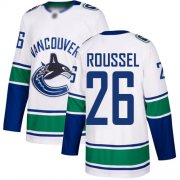 Wholesale Cheap Adidas Canucks #26 Antoine Roussel White Road Authentic Stitched NHL Jersey