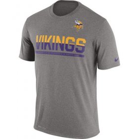 Wholesale Cheap Men\'s Minnesota Vikings Nike Practice Legend Performance T-Shirt Grey