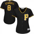 Wholesale Cheap Pirates #8 Willie Stargell Black Alternate Women's Stitched MLB Jersey