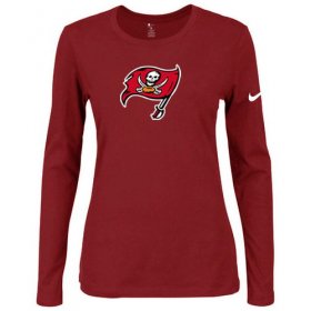 Wholesale Cheap Women\'s Nike Tampa Bay Buccaneers Of The City Long Sleeve Tri-Blend NFL T-Shirt Red