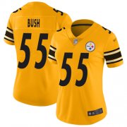 Wholesale Cheap Nike Steelers #55 Devin Bush Gold Women's Stitched NFL Limited Inverted Legend Jersey