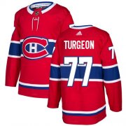 Wholesale Cheap Adidas Canadiens #77 Pierre Turgeon Red Home Authentic Stitched NHL Jersey