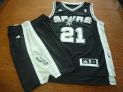 Wholesale Cheap San Antonio Spurs 21 Tim Duncan black Basketball Suit