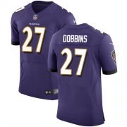 Wholesale Cheap Nike Ravens #27 J.K. Dobbins Purple Team Color Men's Stitched NFL Vapor Untouchable Elite Jersey