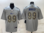 Wholesale Men's Los Angeles Rams #99 Aaron Donald Grey Atmosphere Fashion Vapor Untouchable Stitched Limited Jersey