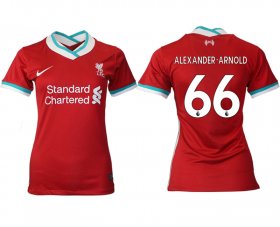Wholesale Cheap Women 2020-2021 Liverpool home aaa version 66 red Soccer Jerseys