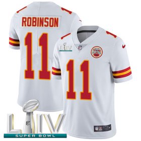 Wholesale Cheap Nike Chiefs #11 Demarcus Robinson White Super Bowl LIV 2020 Men\'s Stitched NFL Vapor Untouchable Limited Jersey