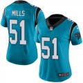 Wholesale Cheap Nike Panthers #51 Sam Mills Blue Women's Stitched NFL Limited Rush Jersey