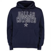 Wholesale Cheap Dallas Cowboys Bendire Pullover Hoodie Navy