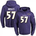 Wholesale Cheap Nike Ravens #57 C.J. Mosley Purple Name & Number Pullover NFL Hoodie
