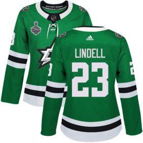 Cheap Adidas Stars #23 Esa Lindell Green Home Authentic Women\'s 2020 Stanley Cup Final Stitched NHL Jersey
