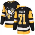 Wholesale Cheap Adidas Penguins #71 Evgeni Malkin Black Home Authentic Stitched Youth NHL Jersey