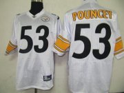 Wholesale Cheap Steelers #53 Maurkice Pouncey White Stitched NFL Jersey