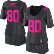 Wholesale Cheap Nike 49ers #80 Jerry Rice Dark Grey Women's Breast Cancer Awareness Stitched NFL Elite Jersey