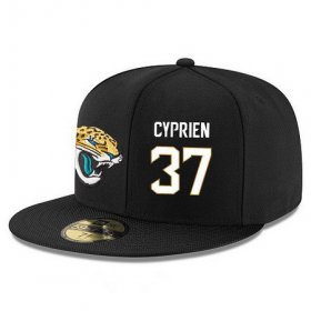 Wholesale Cheap Jacksonville Jaguars #37 John Cyprien Snapback Cap NFL Player Black with White Number Stitched Hat