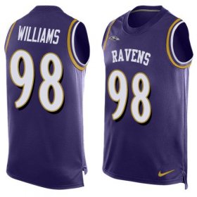 Wholesale Cheap Nike Ravens #98 Brandon Williams Purple Team Color Men\'s Stitched NFL Limited Tank Top Jersey