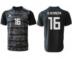 Wholesale Cheap Mexico #16 H.Herrera Black Soccer Country Jersey