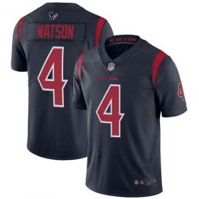 Wholesale Cheap Nike Texans #4 Deshaun Watson Navy Blue Men\'s Stitched NFL Limited Rush Jersey