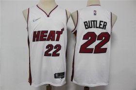 Wholesale Cheap Men\'s Miami Heat #22 Jimmy Butler White 75th Anniversary Diamond 2021 Stitched Jersey