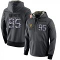 Wholesale Cheap NFL Men's Nike Cleveland Browns #95 Myles Garrett Stitched Black Anthracite Salute to Service Player Performance Hoodie