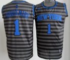 Wholesale Cheap New York Knicks #1 Amare Stoudemire Gray With Black Pinstripe Jersey