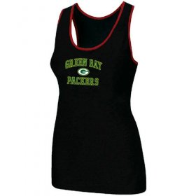 Wholesale Cheap Women\'s Nike Green Bay Packers Heart & Soul Tri-Blend Racerback Stretch Tank Top Black