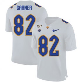 Wholesale Cheap Pittsburgh Panthers 82 Manasseh Garner White 150th Anniversary Patch Nike College Football Jersey