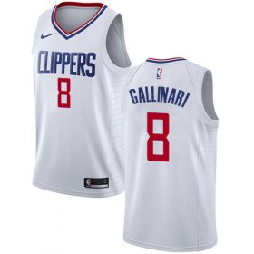 Wholesale Cheap Nike Clippers #8 Danilo Gallinari White NBA Swingman Association Edition Jersey