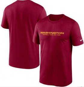 Wholesale Cheap Men\'s Washington Football Team Nike Burgundy Logo Essential Legend Performance T Shirt