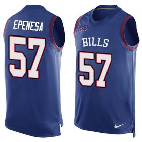 Wholesale Cheap Nike Bills #57 A.J. Epenesas Royal Blue Team Color Men\'s Stitched NFL Limited Tank Top Jersey