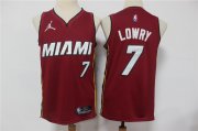Wholesale Cheap Men's Miami Heat #7 Kyle Lowry Red Jordan 75th Anniversary Diamond 2021 Stitched Jersey