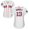 Wholesale Cheap Red Sox #13 Hanley Ramirez White Home 2018 World Series Women's Stitched MLB Jersey