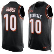 Wholesale Cheap Nike Bengals #10 Kevin Huber Black Team Color Men's Stitched NFL Limited Tank Top Jersey