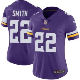 Wholesale Cheap Nike Vikings #22 Harrison Smith Purple Team Color Women\'s Stitched NFL Vapor Untouchable Limited Jersey