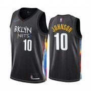 Wholesale Cheap Nike Brooklyn Nets #10 Tyler Johnson Black NBA Swingman 2020-21 City Edition Jersey