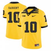 Wholesale Cheap Iowa Hawkeyes 10 Mekhi Sargent Yellow College Football Jersey
