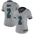 Wholesale Cheap Nike Eagles #2 Jalen Hurts Silver Women's Stitched NFL Limited Inverted Legend Jersey