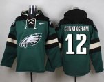 Wholesale Cheap Nike Eagles #12 Randall Cunningham Midnight Green Player Pullover NFL Hoodie