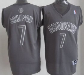 Wholesale Cheap Brooklyn Nets #7 Joe Johnson Revolution 30 Swingman Gray Big Color Jersey