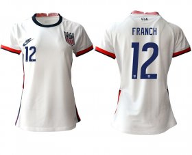 Wholesale Cheap Women 2020-2021 Season National Team America home aaa 12 white Soccer Jerseys1